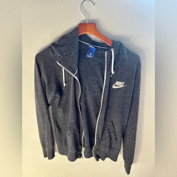 Nike Womens Charcoal Zip-Up Sweater - Picture 4 of 5